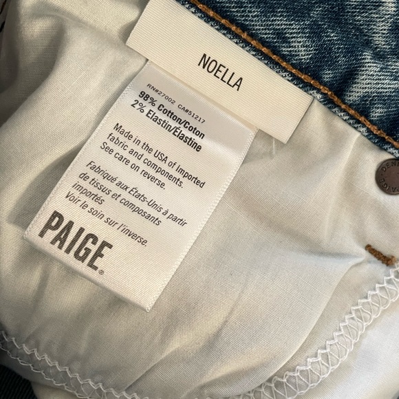 PAIGE Noella Straight Raw Hem Distressed boyfriend Jeans - Picture 10 of 13